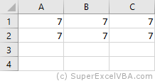 Example Cells Range