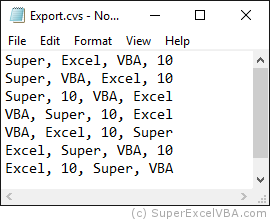 CSV Example