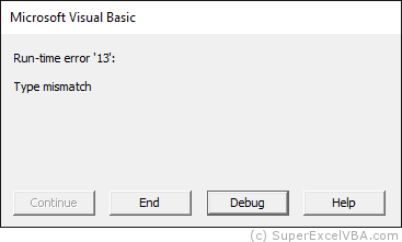 Type Mismatch