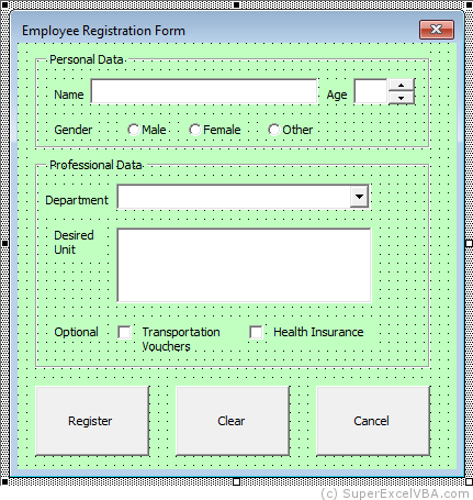 UserForm Edition