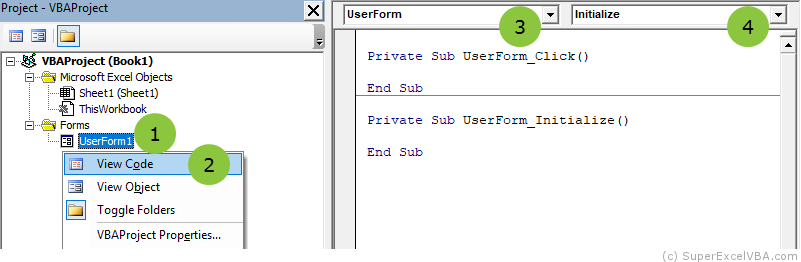 Userform Initialize Event