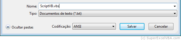 Salvar .vbs